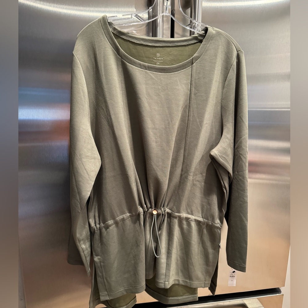 Talbots Sage Green Tunic with Drawstring